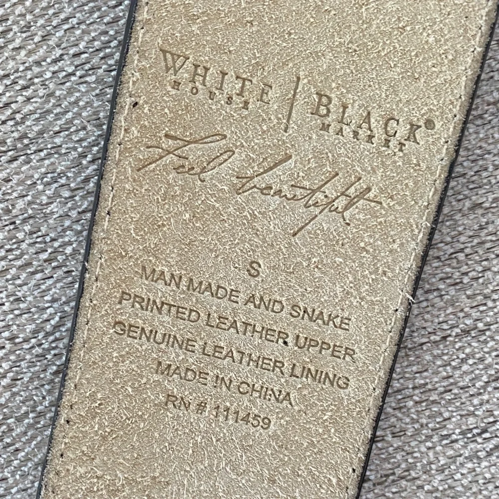 WHBM Wide Leather & Elastic Belt